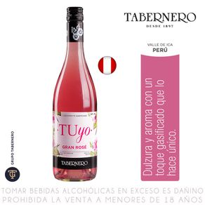 Vino Rose Semi Seco Tuyo Botella 750 ml a S/ 17.90