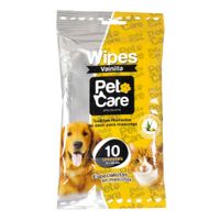 Pet Care Toallitas Húmedas para Mascotas Aroma Vainilla Paquete 10 unid