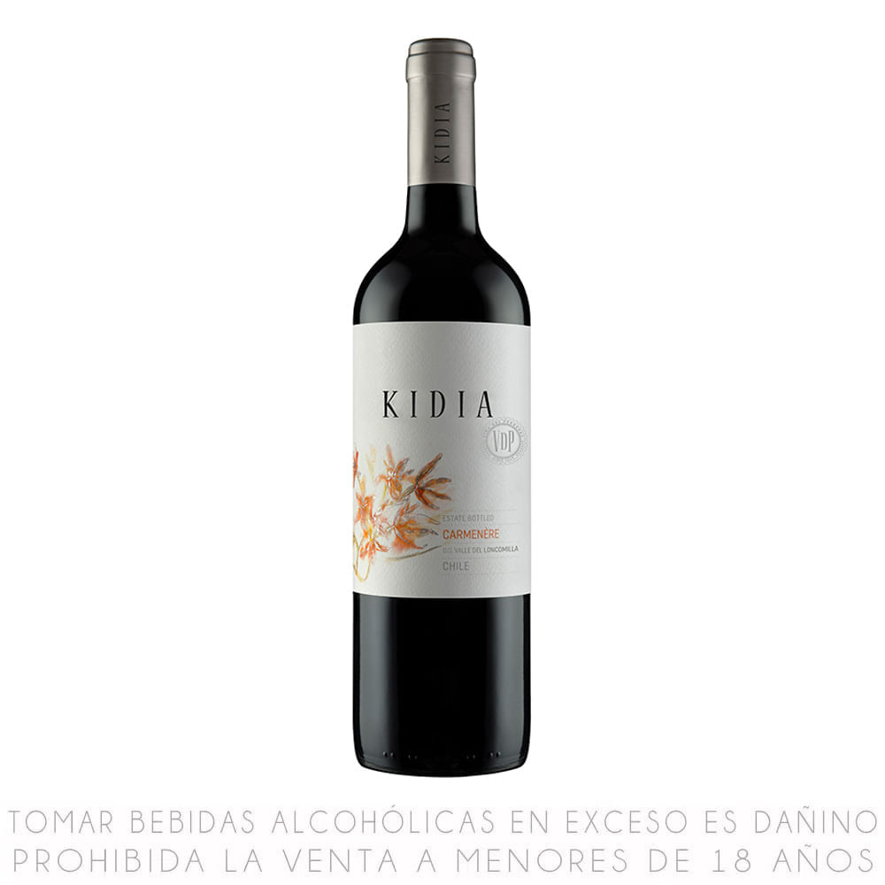 Vino Tinto Kidia Varietal Carménère Botella 750ml