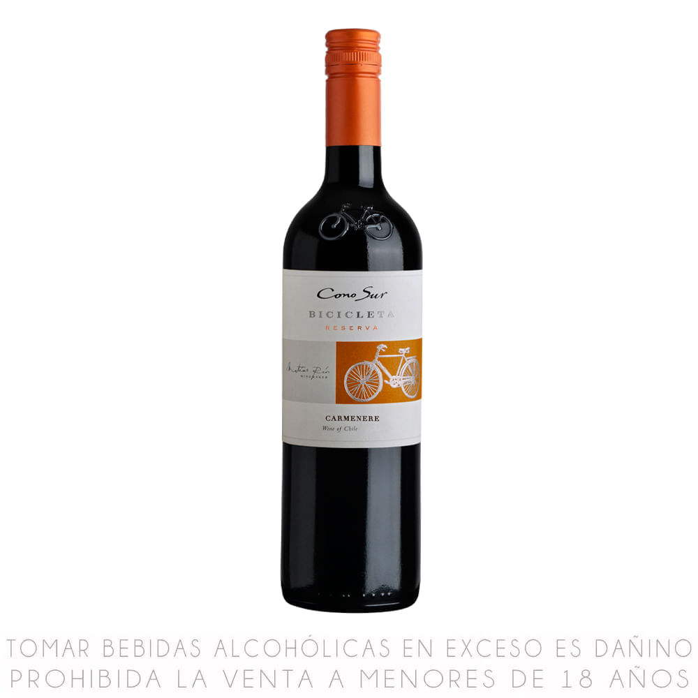 Vino Tinto Carménère Cono Sur Bicicleta Reserva Botella 750ml