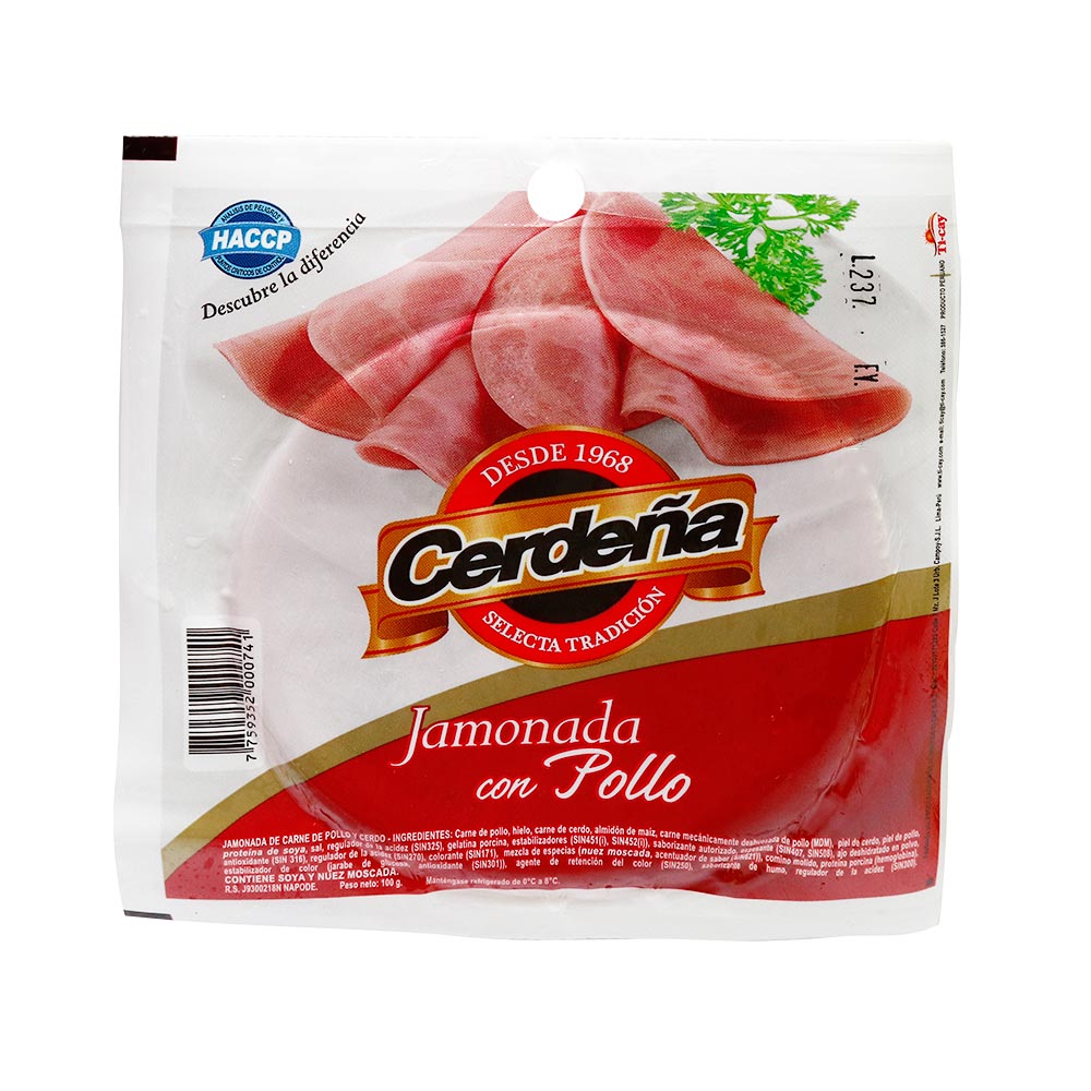 Jamonada con Pollo Cerdeña Paquete 100 g