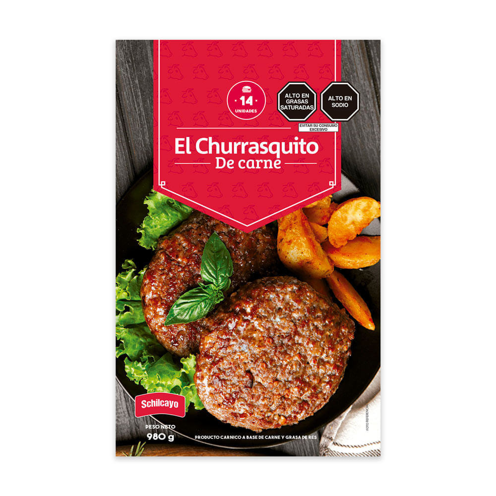 Hamburguesa de Carne EL CHURRASQUITO Paquete 14un