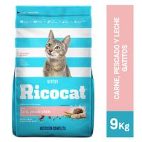 Ricocat Cachorro Carne Pescado Leche 9Kg