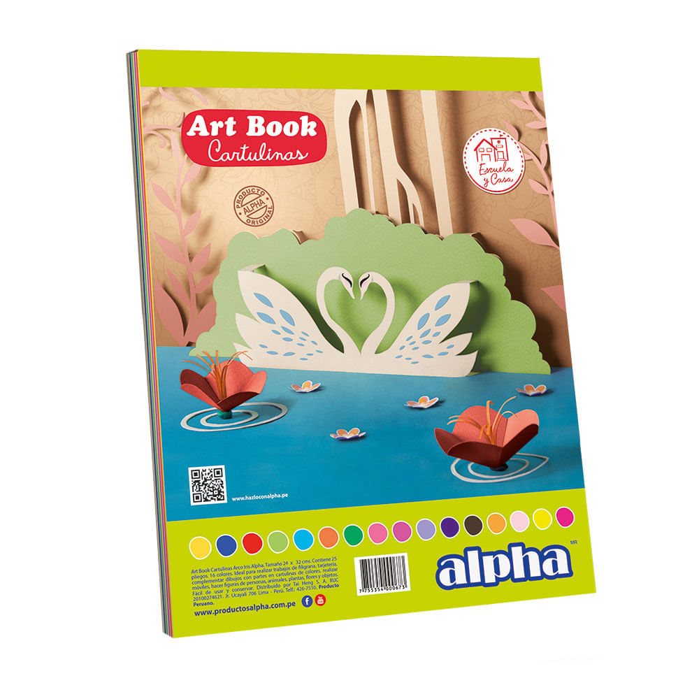 Block Art B Cartulina Colores 25 Hoja Alpha Estand