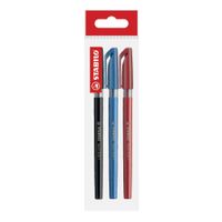 Lapicero Excel Stabilo Azul + Negro + Rojo