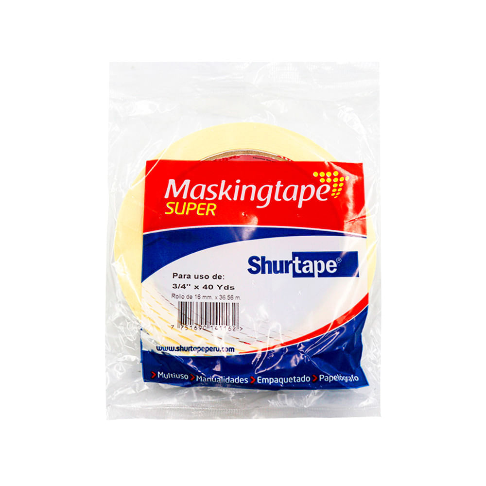 Cinta Masking Tape 3/4'' x 40 yd