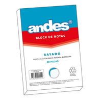 Block Encolado 15.5 x 10.5 80 Hojas Rayado