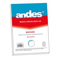 Block Encolado A-4 Rayado