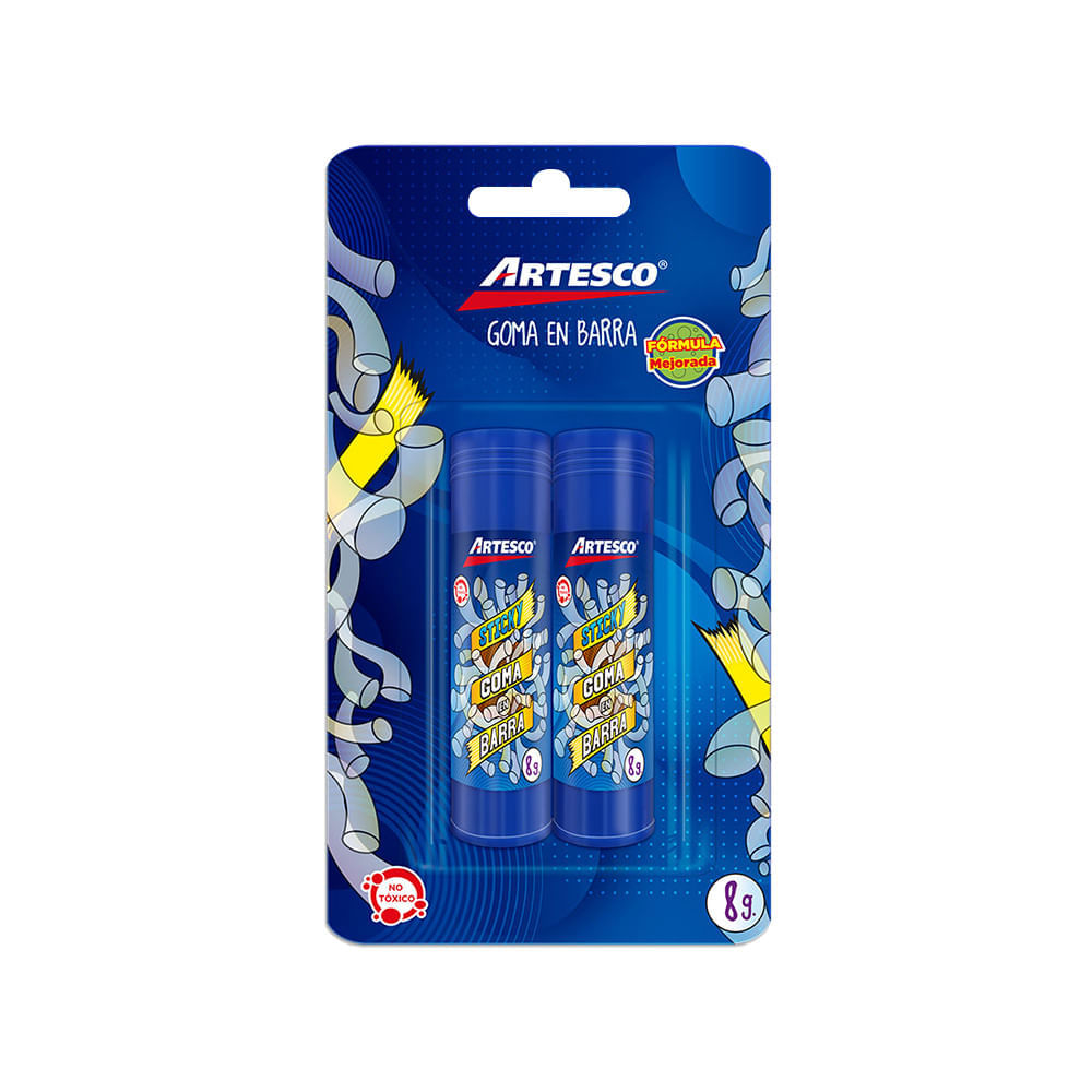 Artesco Goma en Barra Sticky Tubo 8 g Blíster 2 unid