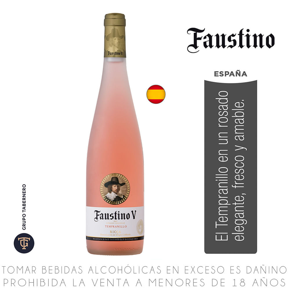 Vino Rosé Tempranillo Faustino V Botella 750ml