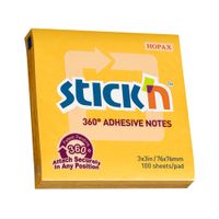 Stick'n Notas Adhesivas 360° Naranja Pack 100 unid