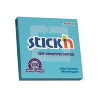 Stick'n Notas Adhesivas 360° Azul Pack 100 unid