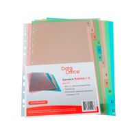 Data Office Separadores Numéricos A4 Pack 12 unid