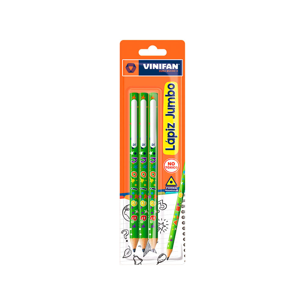 Lápiz Vinifan Jumbo Pack 3 un