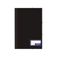 Artesco Folder con Liga Colores Sólidos Oficio Negro