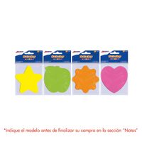 Artesco Notas Adhesivas Removibles Sticky Notes Neón Bolsa 75 unid Surtido