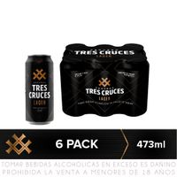 Sixpack Cerveza Tres Cruces Lata 473ml