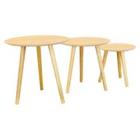 Set x3 Mesas M+Desig Grape Natural