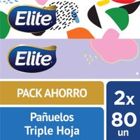 Pañuelos Faciales Elite Triple Hoja 2 Cajas 80 unid c/u