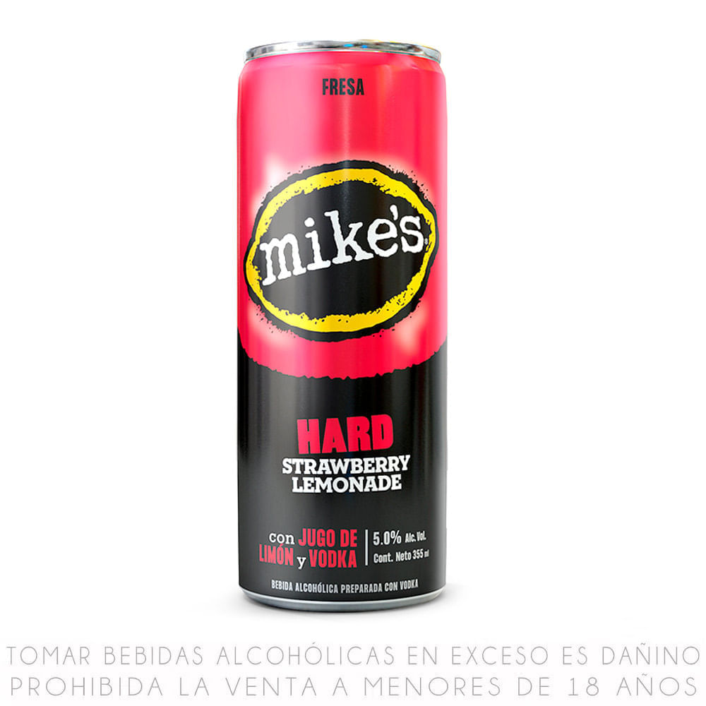 Bebida Mike's Hard Lemonade Fresa Lata 355ml