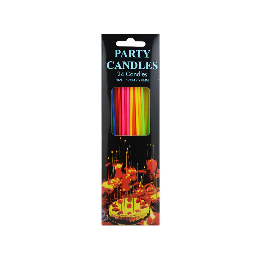 Lighty Candles Velas para Fiesta 17 cm Caja 24 unid