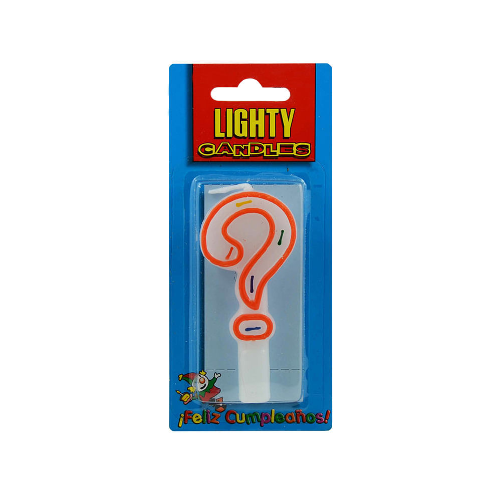 Lighty Candles Vela Interrogante Confetti