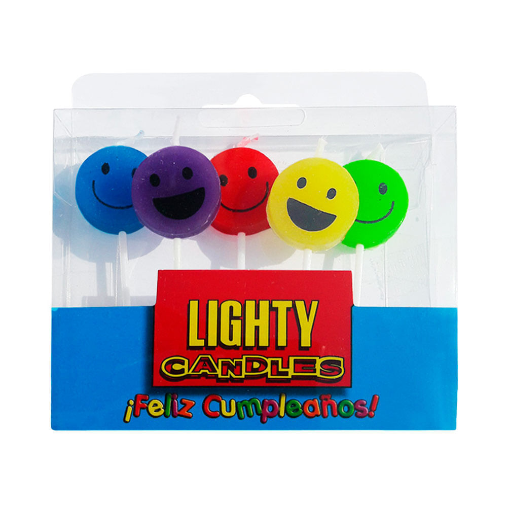 Lighty Candles Velas Carita Feliz Caja 5 unid