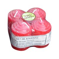 Lighty Candles Velas de Adviento Pack 4 unid Rojo