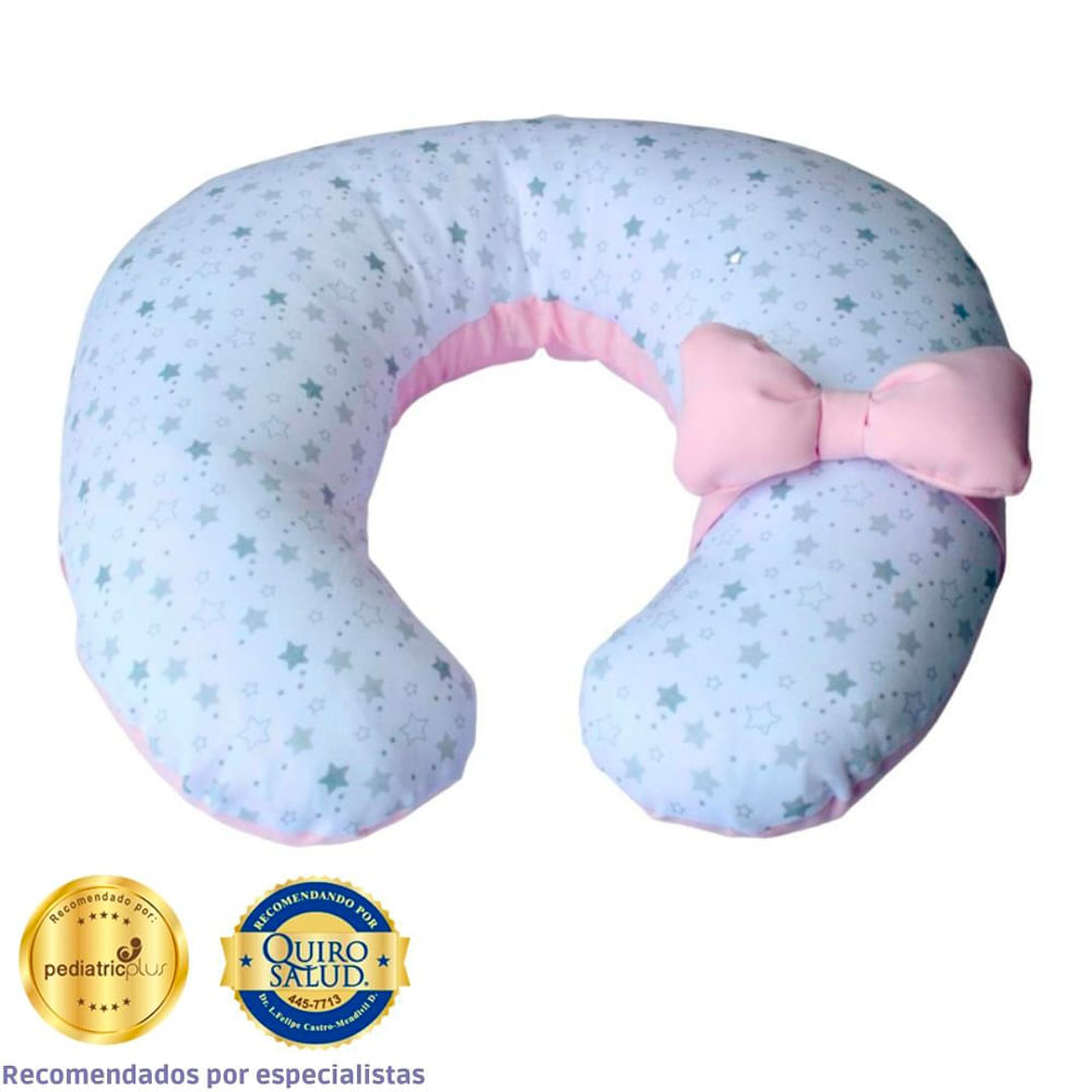 Almohada de Lactancia y Maternidad 5 en 1 Rosado Estrella