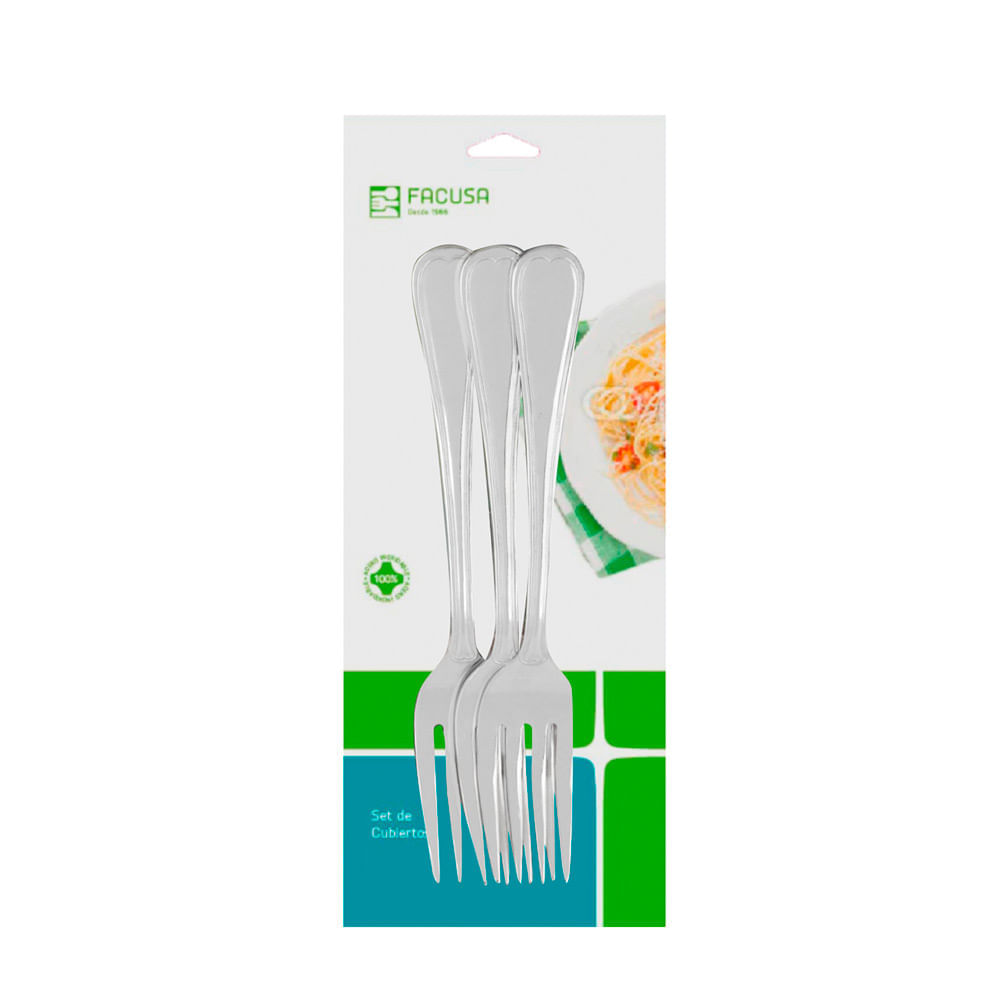 Facusa Tenedor Corazón Blíster 3 unid