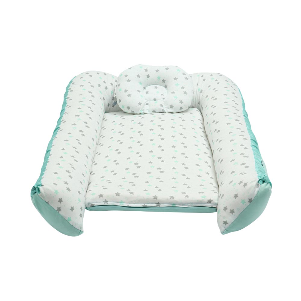 Cuna Colecho Verde Estrellas
