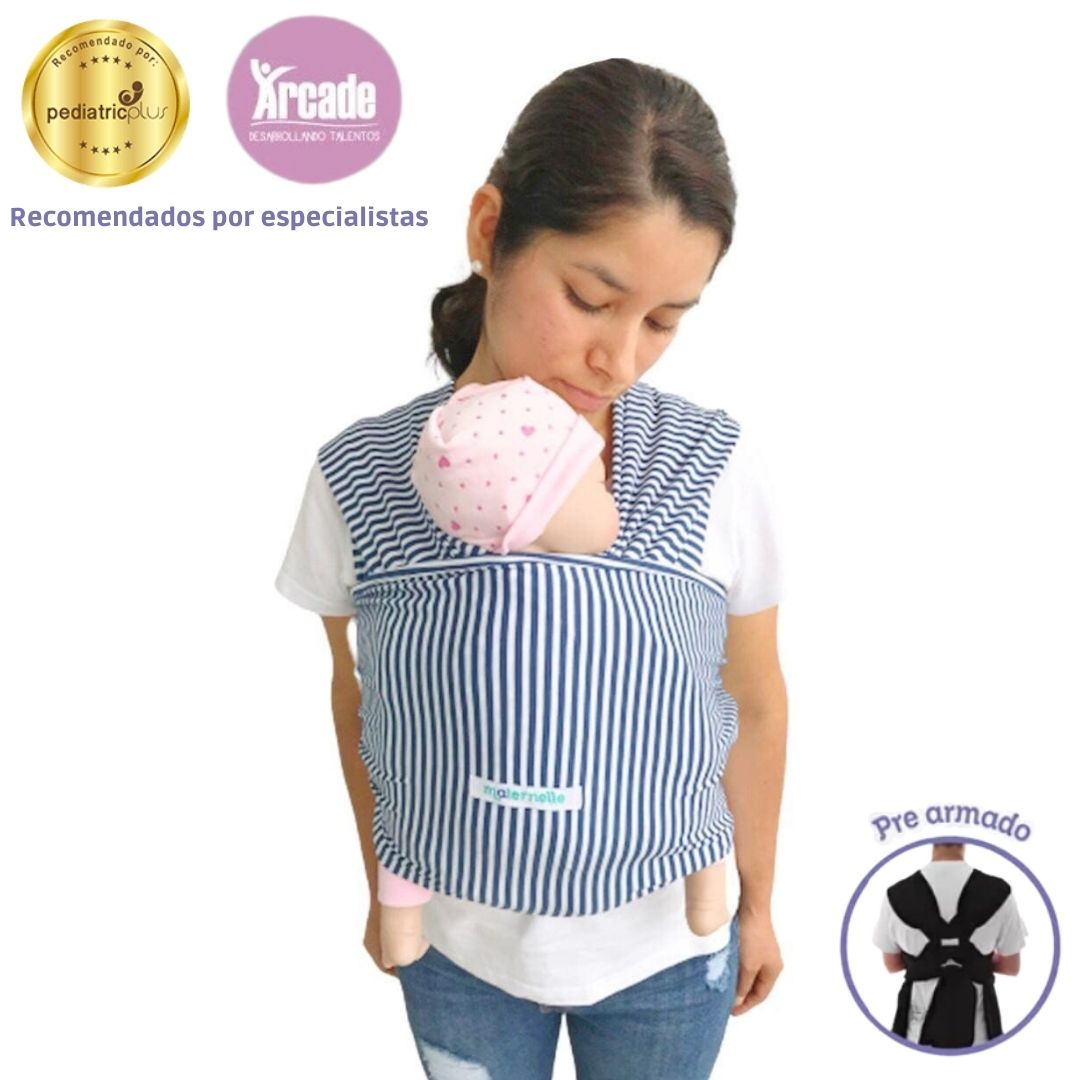 Fular Ergonómico Regulable Maternelle Líneas Azul