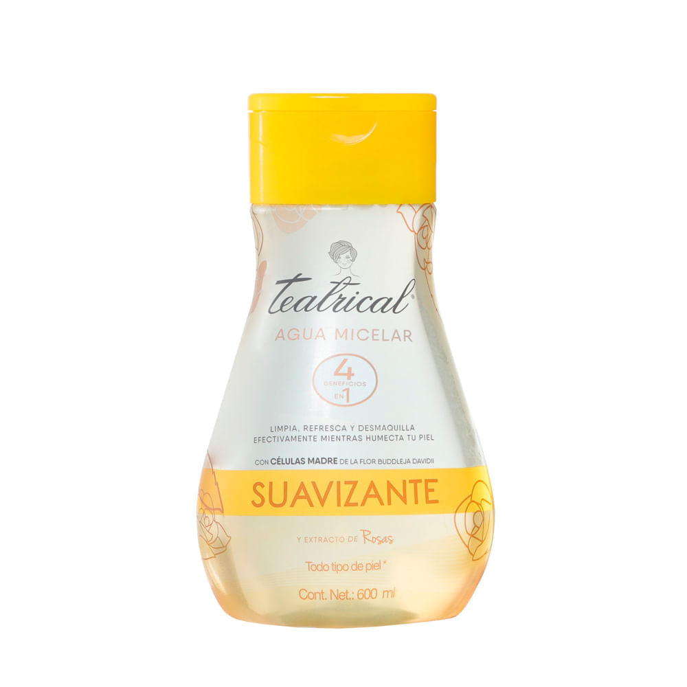 Agua Micelar Suavizante Rosas Teatrical Frasco 600  ml