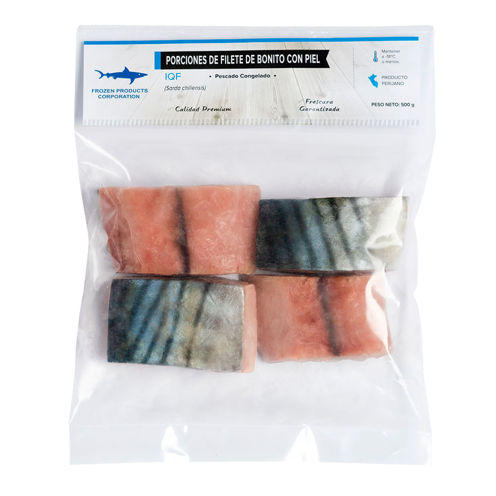 Porciones de Bonito Congelado Bolsa 500 g