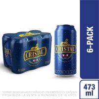 Sixpack Cerveza Cristal Lata 473ml