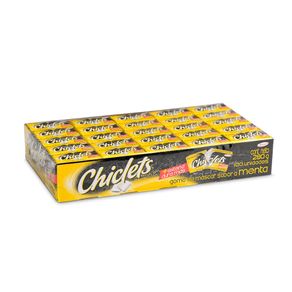 Chicles Sabor a Menta Chiclet's Caja 2 unid Pack 100 unid a S/ 12.60