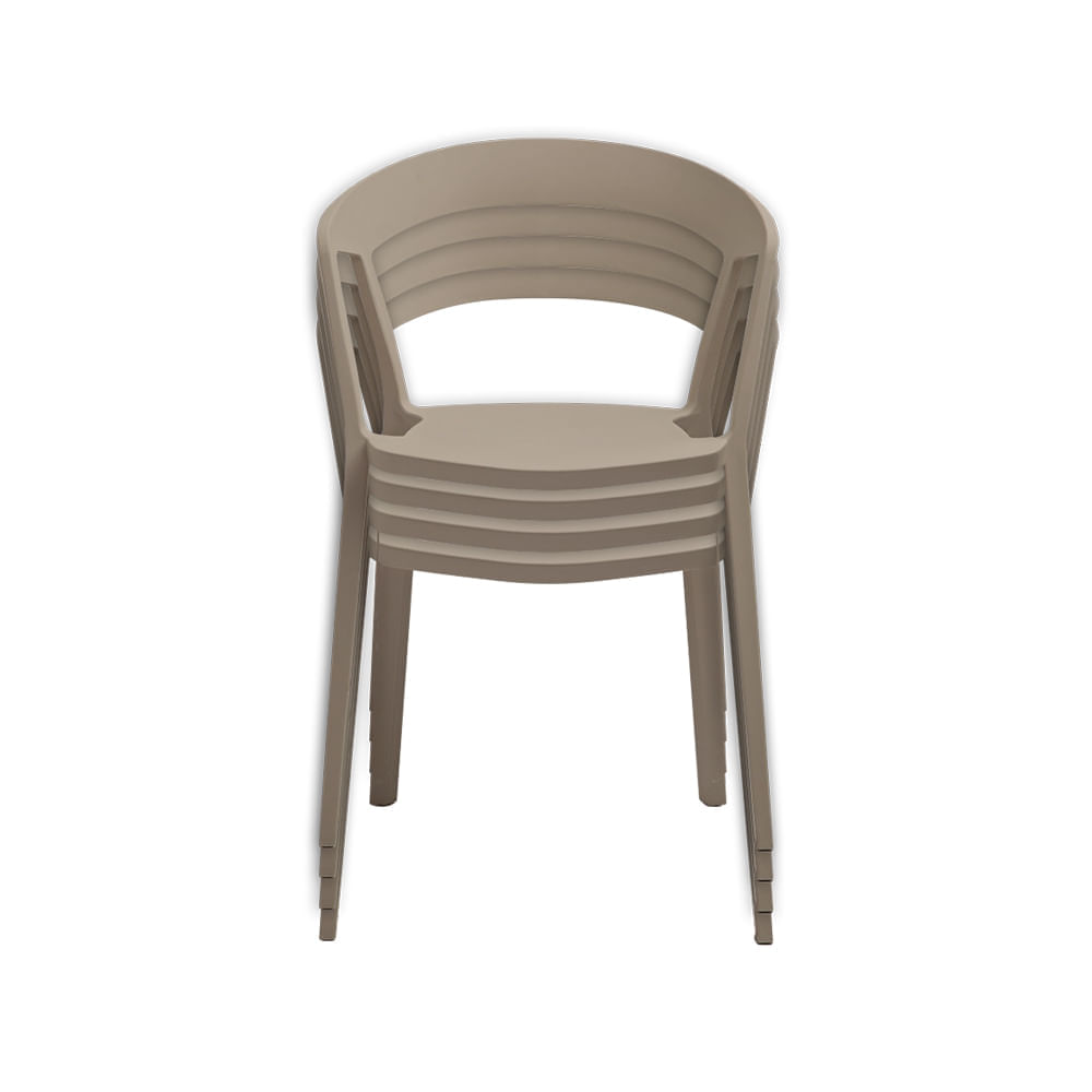 Ziyaz Silla Fija Alice 4 unid Gris Liso