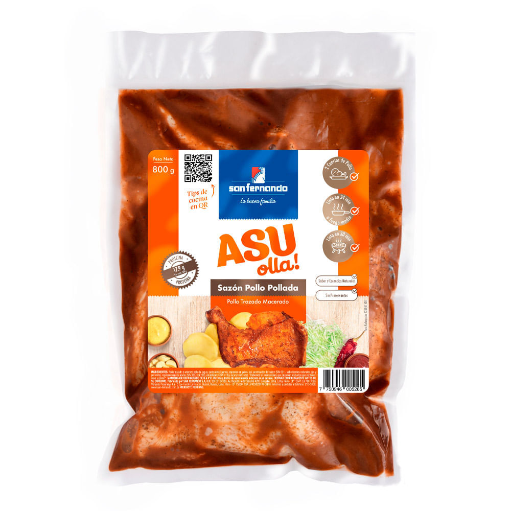 Pollo Pollada San Fernando Bolsa 800 g / 2 Cuartos de Pollo