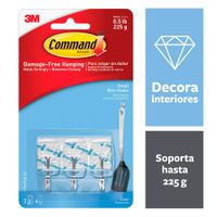Ganchos Punta Fina de Metal Multiusos Pack 3 un