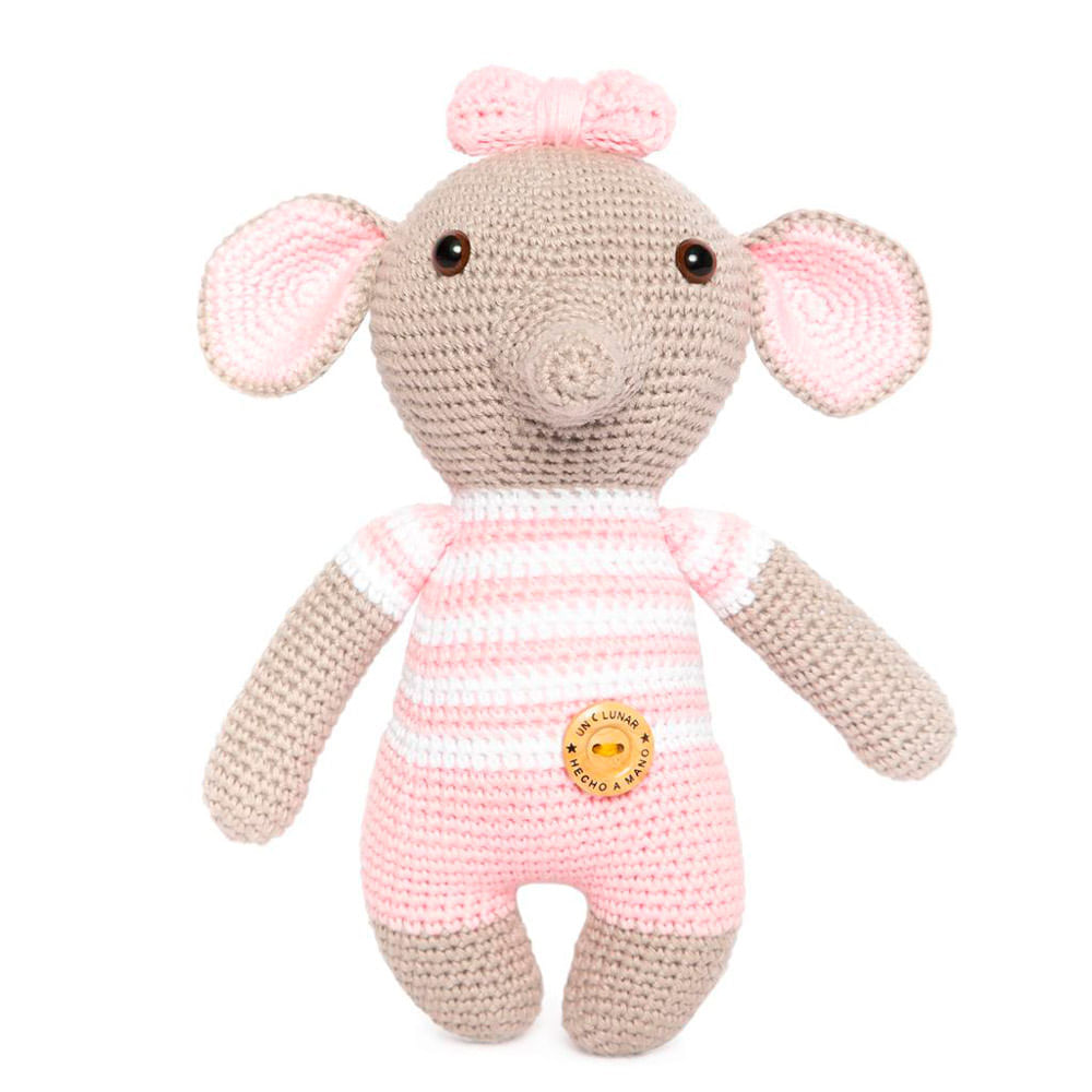 Un Lunar Muñeco de Apego Elefante Rosado