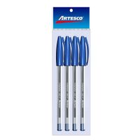 Bolígrafo Trimax Artesco Azul 4unid
