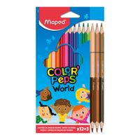 Lápices Maped Colorpeps x12 con 3 Duo