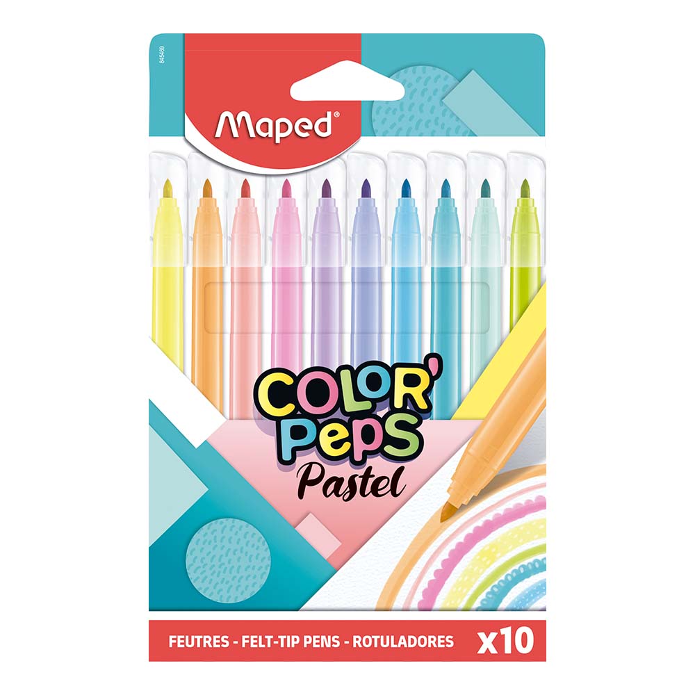 Plumones Maped Color Pastel 10 uni con Estuche