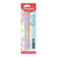 Lápiz Maped de Grafito Pastel con Goma Hb x3