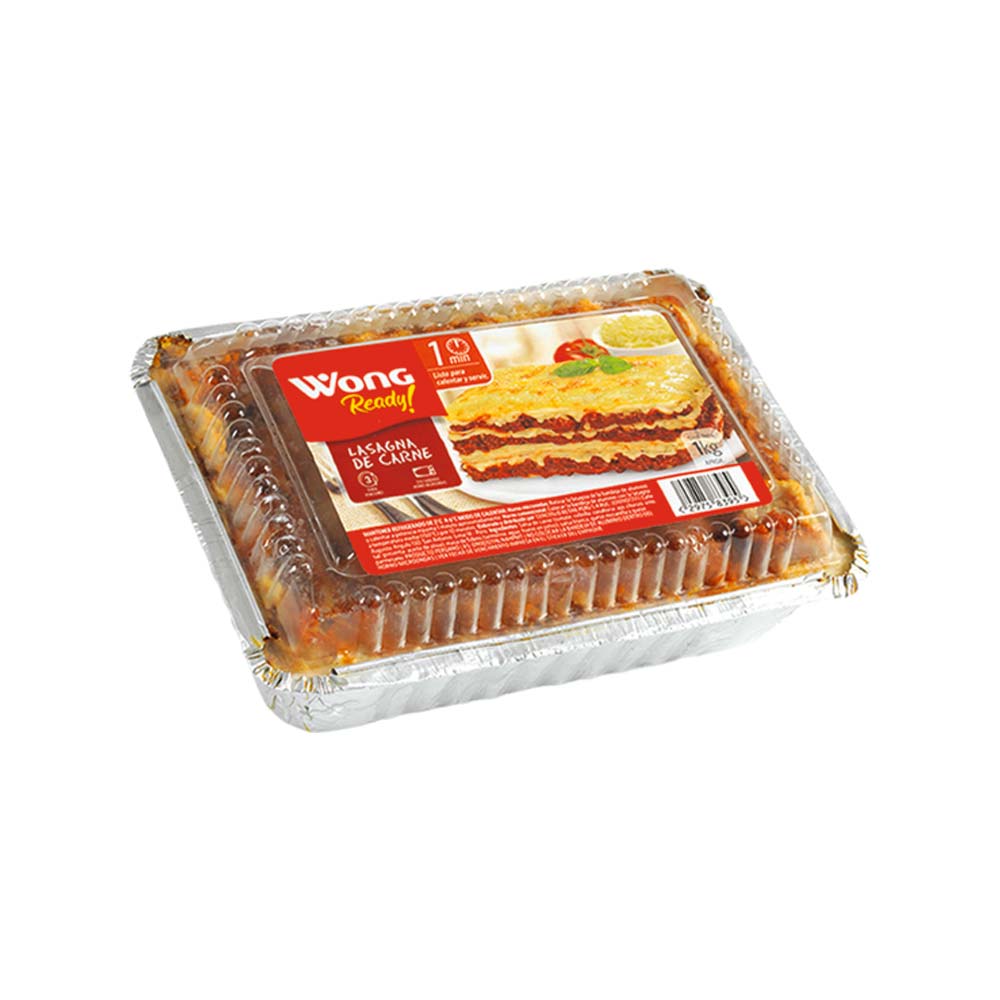 Lasagna de Carne Wong Molde 1kg