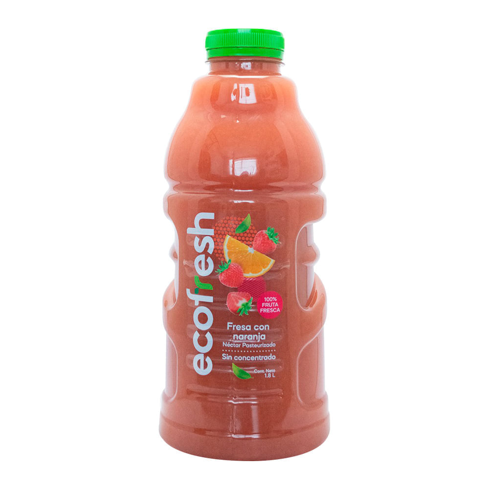 Néctar Light de Fresa con Naranja Ecofresh Botella 1.8L