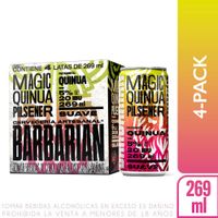 Fourpack Cerveza Artesanal Barbarian Magic Quinua Lata 269ml