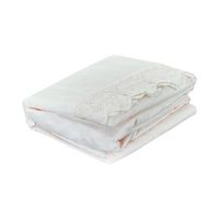 Krea Juego de Sábanas Labradas 2 Plazas Blanco
