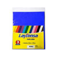 Layconsa Papel de Seda 50 x 70 cm Azul Bolsa 3 unid