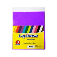 Layconsa Papel de Seda 50 x 70 cm Morado Bolsa 3 unid